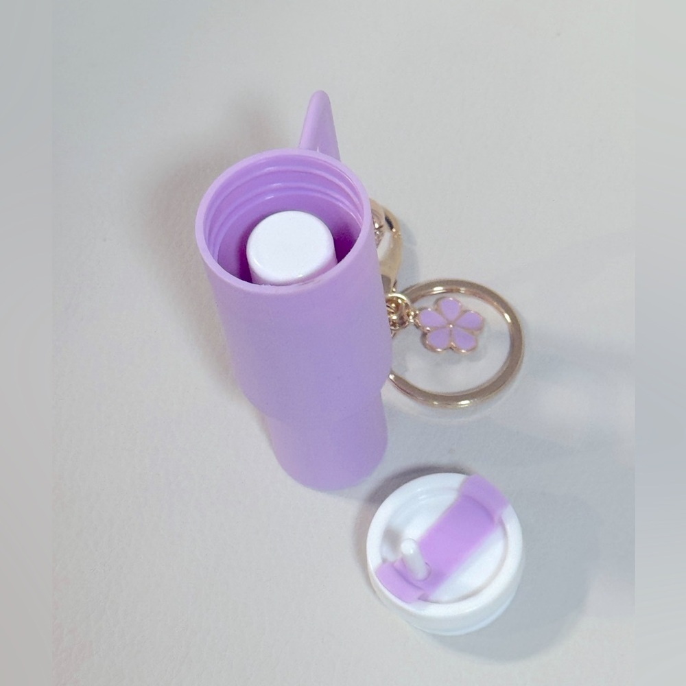 💜NEW lavender mini “Stanley” tumbler bag charm/keychain - Picture 2 of 6